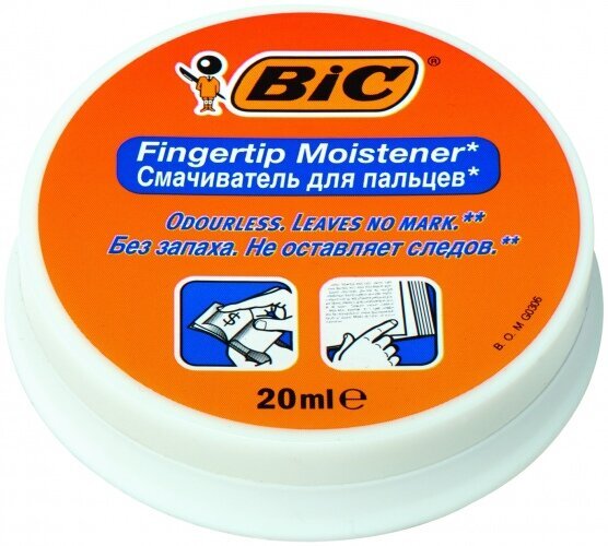 Bic Buhalterinis pirštų drėkiklis Fingertip Moistener 20 ml, pakuotėje 6 vnt 897178 цена и информация | Kanceliarinės prekės | pigu.lt