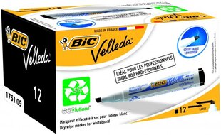 Маркер для белых досок BIC VELL 1751 4-6 мм, черный, 12 шт 751097 цена и информация | Письменные принадлежности | pigu.lt