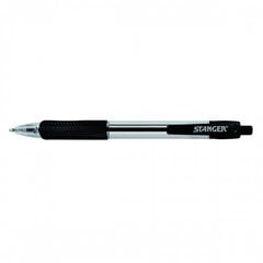 Шариковые ручки STANGER 1.0, с мягкой рукояткой, черные, 10 шт. 18000300039 цена и информация | Письменные принадлежности | pigu.lt