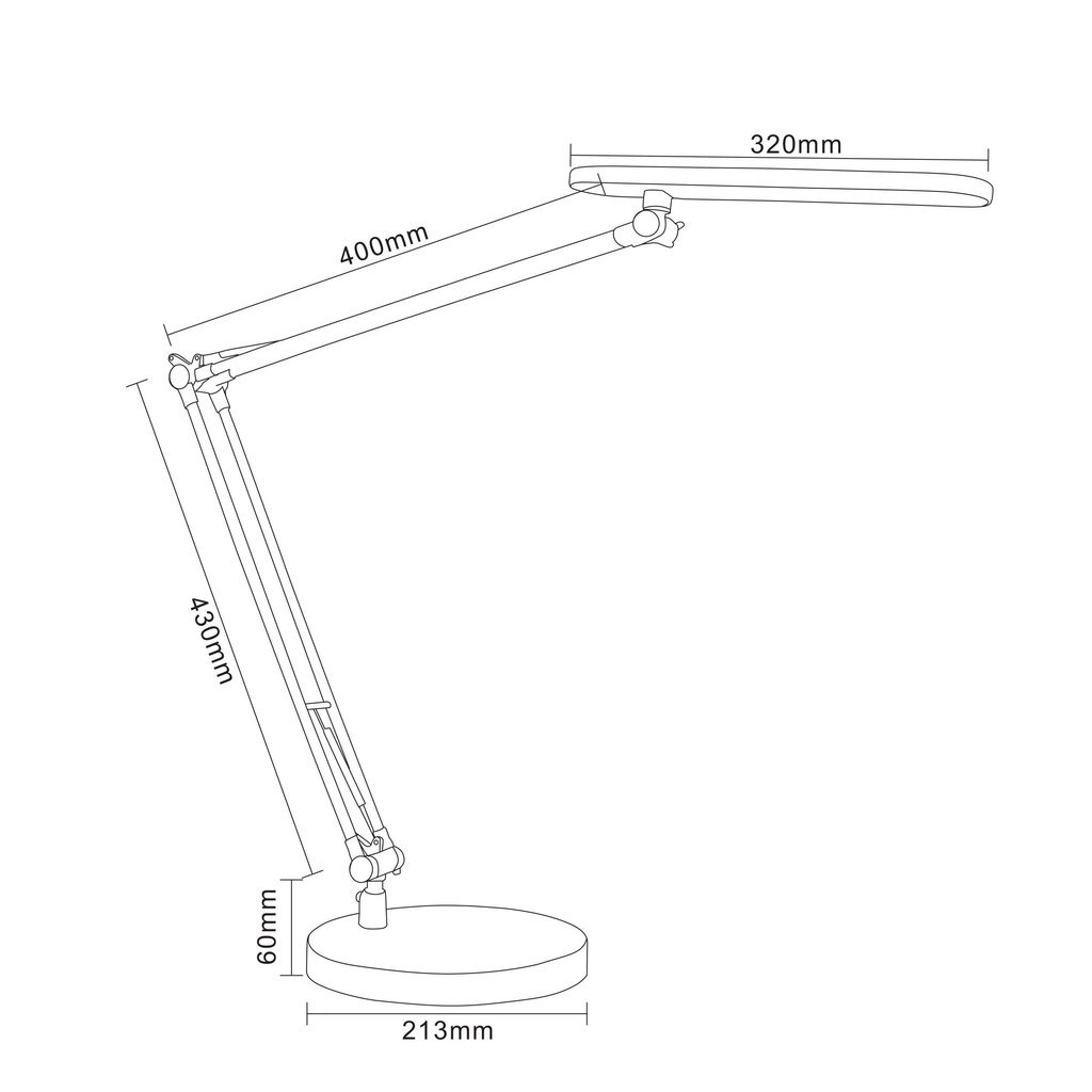 G.LUX GD-1232 LED 6W sidabro spalvos цена и информация | Staliniai šviestuvai | pigu.lt