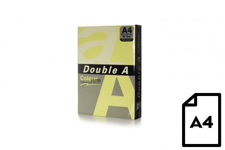 Spalvotas popierius Double A Cheese, A4, 80g, 500 lapų цена и информация | Sąsiuviniai ir popieriaus prekės | pigu.lt