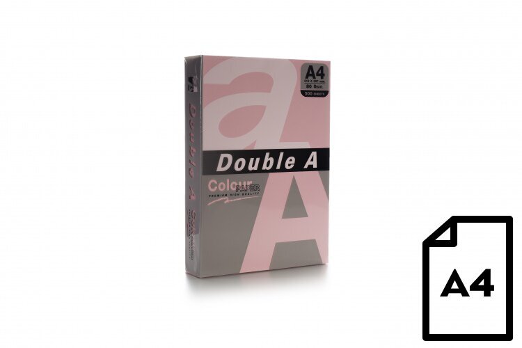 Spalvotas popierius Double A A4, 80g, 500 lapų, rožinės spalvos kaina ir informacija | Sąsiuviniai ir popieriaus prekės | pigu.lt