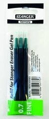 Гелевая ручка STANGER Refill Eraser 0,7 мм, зеленая, 3 шт. 18000300083 цена и информация | Письменные принадлежности | pigu.lt