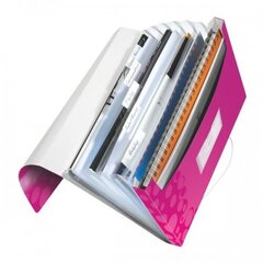 Aplankas-kartoteka su gumele Leitz WOW, A4, plastikinis, rožinis, 6 skyrių  0816-102 kaina ir informacija | Kanceliarinės prekės | pigu.lt