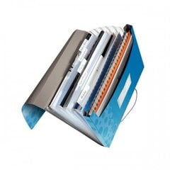 Aplankas-kartoteka su gumele Leitz WOW, A4, plastikinis, mėlynas, 6 skyrių  0816-103 kaina ir informacija | Kanceliarinės prekės | pigu.lt
