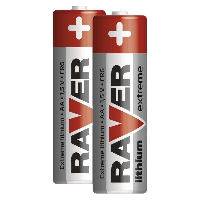 Ličio baterija Raver FR6 (AA), 2 vnt. цена и информация | Elementai | pigu.lt