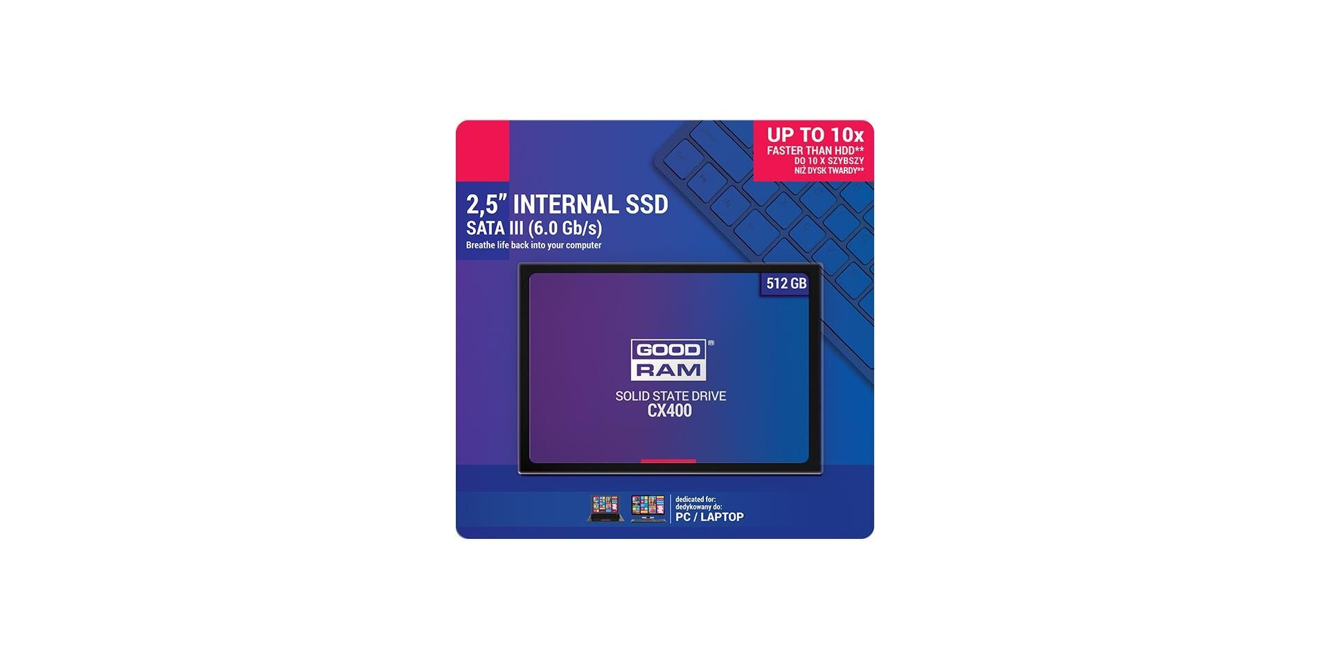 GoodRam SSDPR-CX400-512-G2 цена и информация | Vidiniai kietieji diskai (HDD, SSD, Hybrid) | pigu.lt