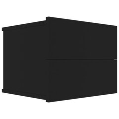 Naktinės spintelės, 2vnt, 40x30x30cm, juoda цена и информация | Прикроватные тумбочки | pigu.lt