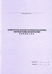 Журнал вводных инструкций по охране труда, А4 (24) 0720-026 цена и информация | Тетради и бумажные товары | pigu.lt