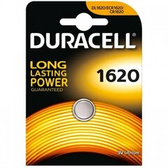 Battery Duracell Electronics CR1620, ličio (1)  1714-124, цена и информация | Батарейки | pigu.lt