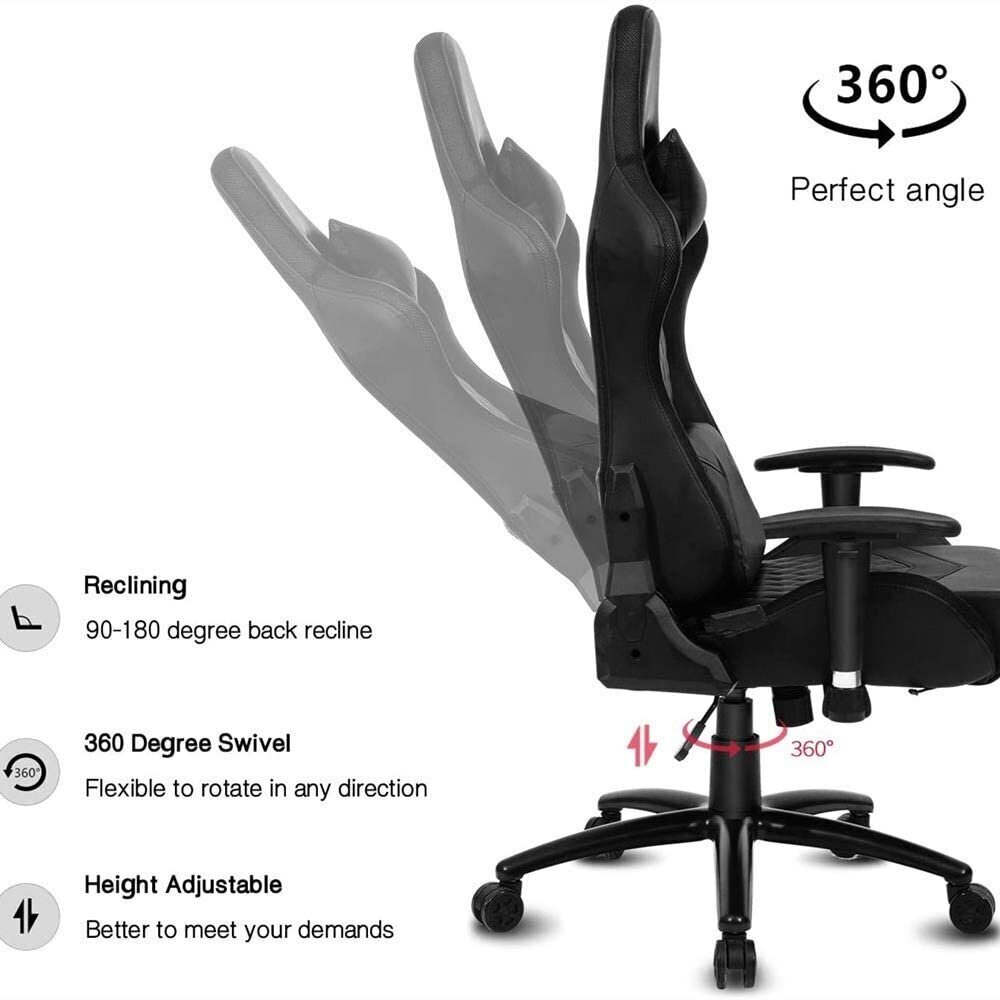 Žaidimų kėdė Happy Game su LED apšvietimu 8051, juoda kaina ir informacija | Biuro kėdės | pigu.lt