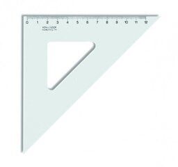 Liniuotė-trikampis Koh-I-Noor, plastikinis, 45/141 mm., 1225-008 kaina ir informacija | Kanceliarinės prekės | pigu.lt