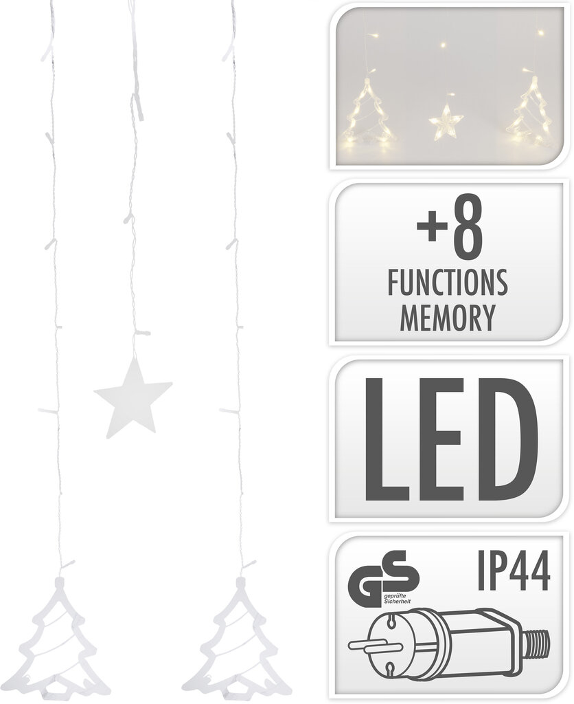 Kalėdinė girlianda, 138 LED kaina ir informacija | Girliandos | pigu.lt