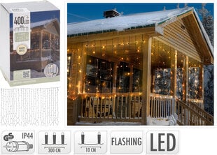 Новогодняя гирлянда штора, 400 светодиодов цена и информация | Гирлянды | pigu.lt