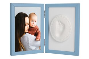 Двойная фоторамка с местом для отпечатка Tiny Memories, синяя цена и информация | Отпечатки для младенцев | pigu.lt