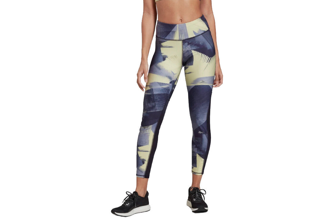 Sportinės kelnės moterims Reebok Running Essentials AOP Tight W FJ4000, 64526 цена и информация | Sportinė apranga moterims | pigu.lt