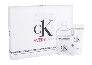 Rinkinys Calvin Klein Everyone: tualetinis vanduo EDT moterims/vyrams 200 ml + 10 ml + dušo želė 100 ml kaina ir informacija | Kvepalai moterims | pigu.lt