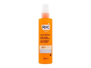 Kremas nuo saulės RoC Soleil-Protect High Tolerance Spray Lotion SPF50+, 200ml kaina ir informacija | Kremai nuo saulės | pigu.lt