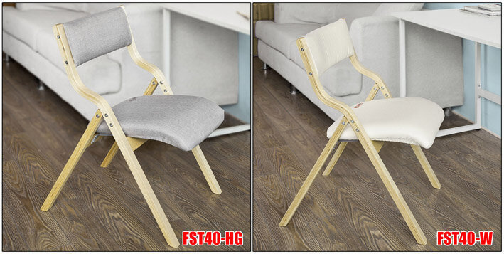 Sulankstoma valgomojo kėdė SoBuy FST40-W, smėlio spalvos/ruda kaina ir informacija | Virtuvės ir valgomojo kėdės | pigu.lt