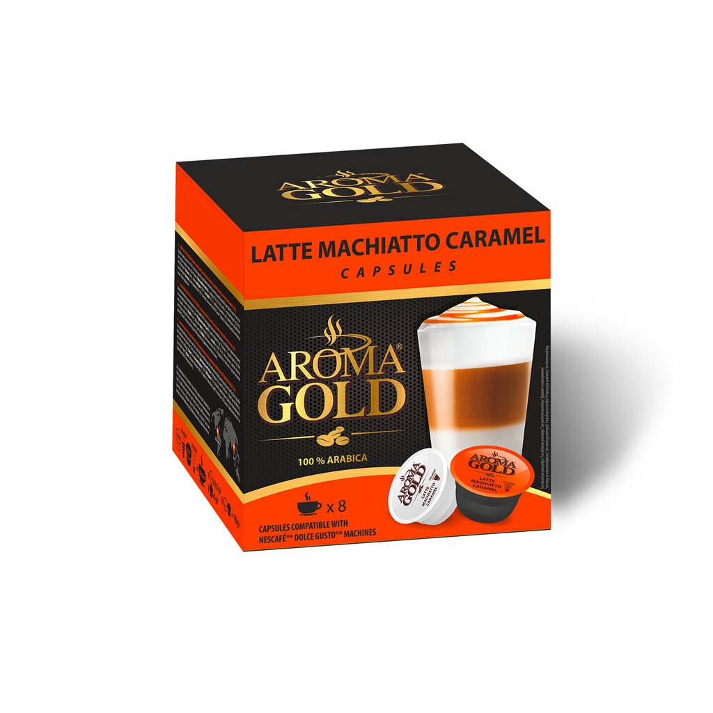 Kavos kapsulės Aroma Gold Latte Caramell,180g цена и информация | Kava, kakava | pigu.lt