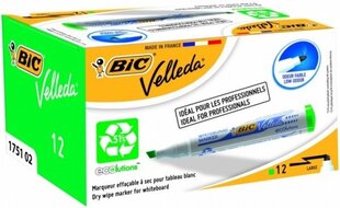 Маркер для белых досок Bic Velleda 1751, 3,7-5,5 мм, крестообразная головка, зеленый, 1 шт. цена и информация | Письменные принадлежности | pigu.lt