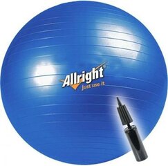 Гимнастический мяч Allright 75 см, синий цена и информация | Гимнастические мячи | pigu.lt