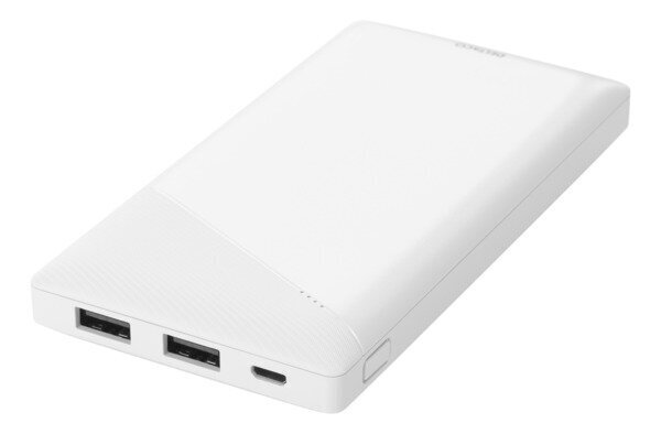 Akumuliatoriaus bankas Deltaco 10000mAh, 2xUSB-A, LED, baltas kaina ir informacija | Atsarginiai maitinimo šaltiniai (power bank) | pigu.lt