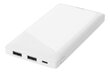 Akumuliatoriaus bankas Deltaco 10000mAh, 2xUSB-A, LED, baltas kaina ir informacija | Atsarginiai maitinimo šaltiniai (power bank) | pigu.lt