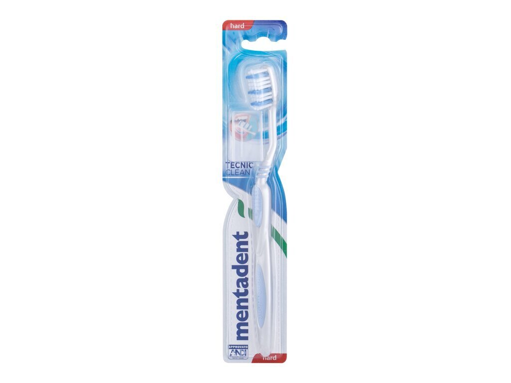 Dantų šepetėlis su kietais šereliais Mentadent Tecnic Clean Hard Toothbrush kaina ir informacija | Dantų šepetėliai, pastos | pigu.lt