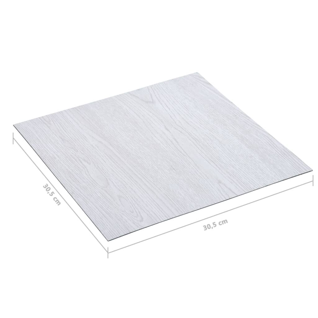 Grindų plokštės, baltos spalvos, 5.11 m², PVC, prilipdomos цена и информация | Terasos grindys | pigu.lt