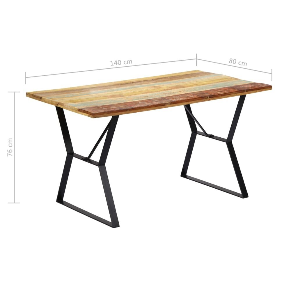 Valgomojo stalas, 140x80x76 cm, įvairių spalvų kaina ir informacija | Virtuvės ir valgomojo stalai, staliukai | pigu.lt