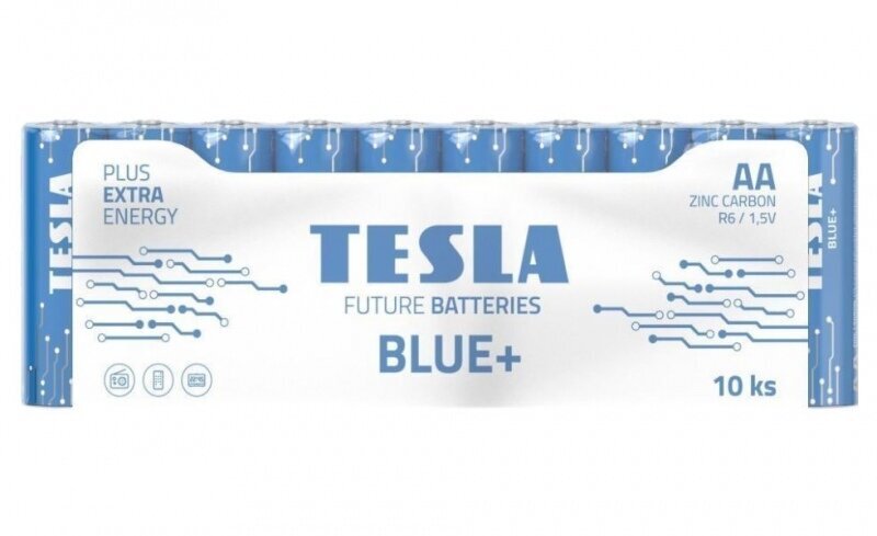 Baterija "Tesla" AA Blue, R06 900 mAh (10 vnt) цена и информация | Elementai | pigu.lt