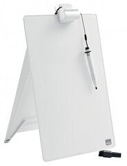 Glass Desktop Whiteboard Easel Nobo Brilliant White 22x30cm, цена и информация | Канцелярские товары | pigu.lt