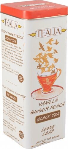 Tealia Vanilla Ginger Peach juodoji arbata, 100 g kaina ir informacija | Arbata | pigu.lt