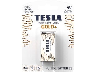 Baterija "Tesla" 9V Gold+ 6LR61 kaina ir informacija | Elementai | pigu.lt