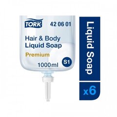 Skystas muilas TORK PREMIUM HAIR & BODY 1l, 420601 kaina ir informacija | Muilai | pigu.lt