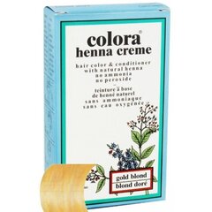 Натуральная крем-краска на основе хны Colora Henna Creme Gold Blond цена и информация | Краска для волос | pigu.lt