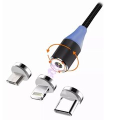 Магнитный кабель Msonic MLU651 in1 Micro USB Lightning Type-C цена и информация | Кабели и провода | pigu.lt