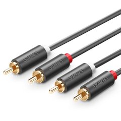 Кабель Ugreen stereo 2RCA audio video Cinch, 2 м (10518) цена и информация | Кабели и провода | pigu.lt