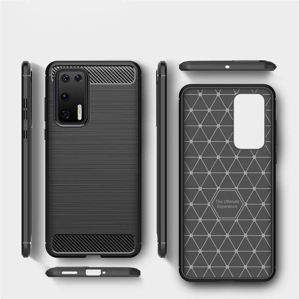 Hurtel Carbon Case skirtas Huawei P40, juodas kaina ir informacija | Telefono dėklai | pigu.lt