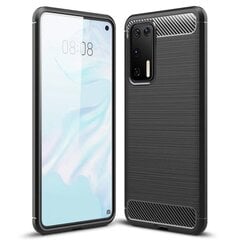 Hurtel Carbon Case skirtas Huawei P40, juodas kaina ir informacija | Telefono dėklai | pigu.lt