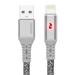 Кабель Dudao USB - Lightning 3 А со светодиодным индикатором зарядки, серый, 1 м (L7xL Lightning) цена и информация | Кабели для телефонов | pigu.lt