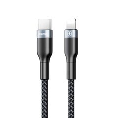 Кабель Remax Sury 2 Series Cable Durable Nylon Braided Wire USB Type C - Lightning 18 W Power Delivery 1 m black (RC-009 black) цена и информация | Кабели для телефонов | pigu.lt