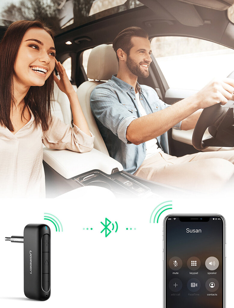 Adapteris Ugreen (CM279) AUX, Bluetooth 5.0 kaina ir informacija | Adapteriai, USB šakotuvai | pigu.lt