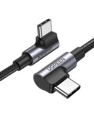 Ugreen elbow USB Typ C - USB Typ C cable Quick Charge Power Delivery 100 W 5 A 1 m black (US335 70696) цена и информация | Кабели для телефонов | pigu.lt