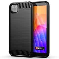 Hurtel Carbon Case skirtas Huawei Y5p, juodas kaina ir informacija | Telefono dėklai | pigu.lt