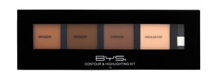 BYS Kontūravimo ir blizgesio miltelių paletė Contour & Highlighting Kit Goddess, 12 g kaina ir informacija | Makiažo pagrindai, pudros | pigu.lt