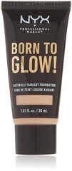 Тональный крем Nyx Born to Glow, 05 Light, 30 мл цена и информация | Пудры, базы под макияж | pigu.lt