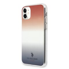 US Polo USHCN61TRDGRB, skirtas iPhone 11, raudonas/mėlynas kaina ir informacija | Telefono dėklai | pigu.lt