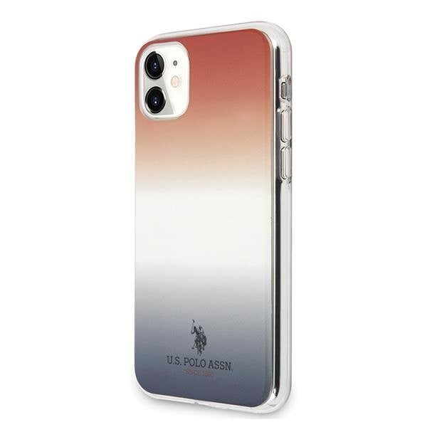 US Polo USHCN61TRDGRB, skirtas iPhone 11, raudonas/mėlynas kaina ir informacija | Telefono dėklai | pigu.lt